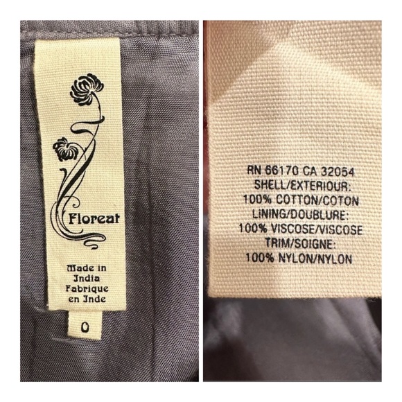 Vintage Anthropologie Floreat Glowing Poppy Skirt size 0 - Picture 6 of 6